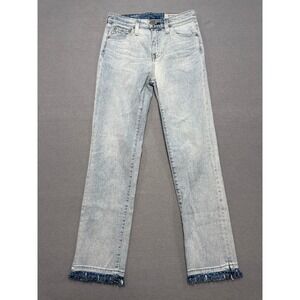 AG Adriano Goldschmied Isabelle Jeans Womens 24 Light Wash High Rise Crop Frayed